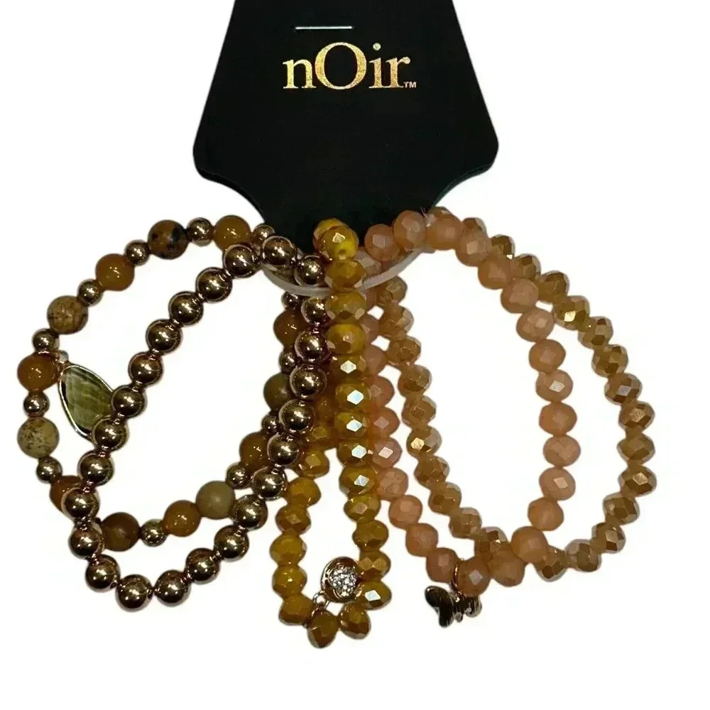 Noir 5 Set Beaded Bracelets 16$